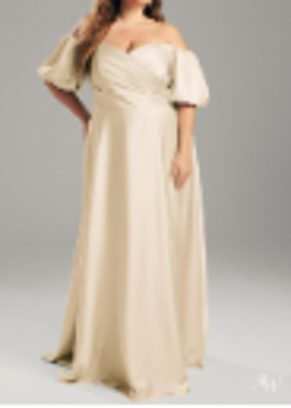 FORMAL AW 4 S Dey Champagne cream Bridesmaid Wedding Party Maxi Dress New b30
